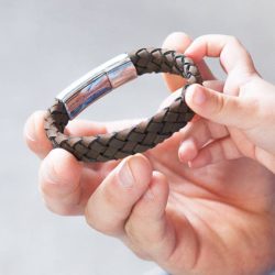 Cadeaux Personnalisés Bracelet En Cuir Pour Homme, Bracelet En