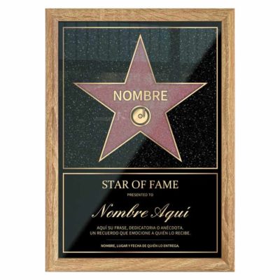 Star of Fame Hollywoodienne Personnalisée